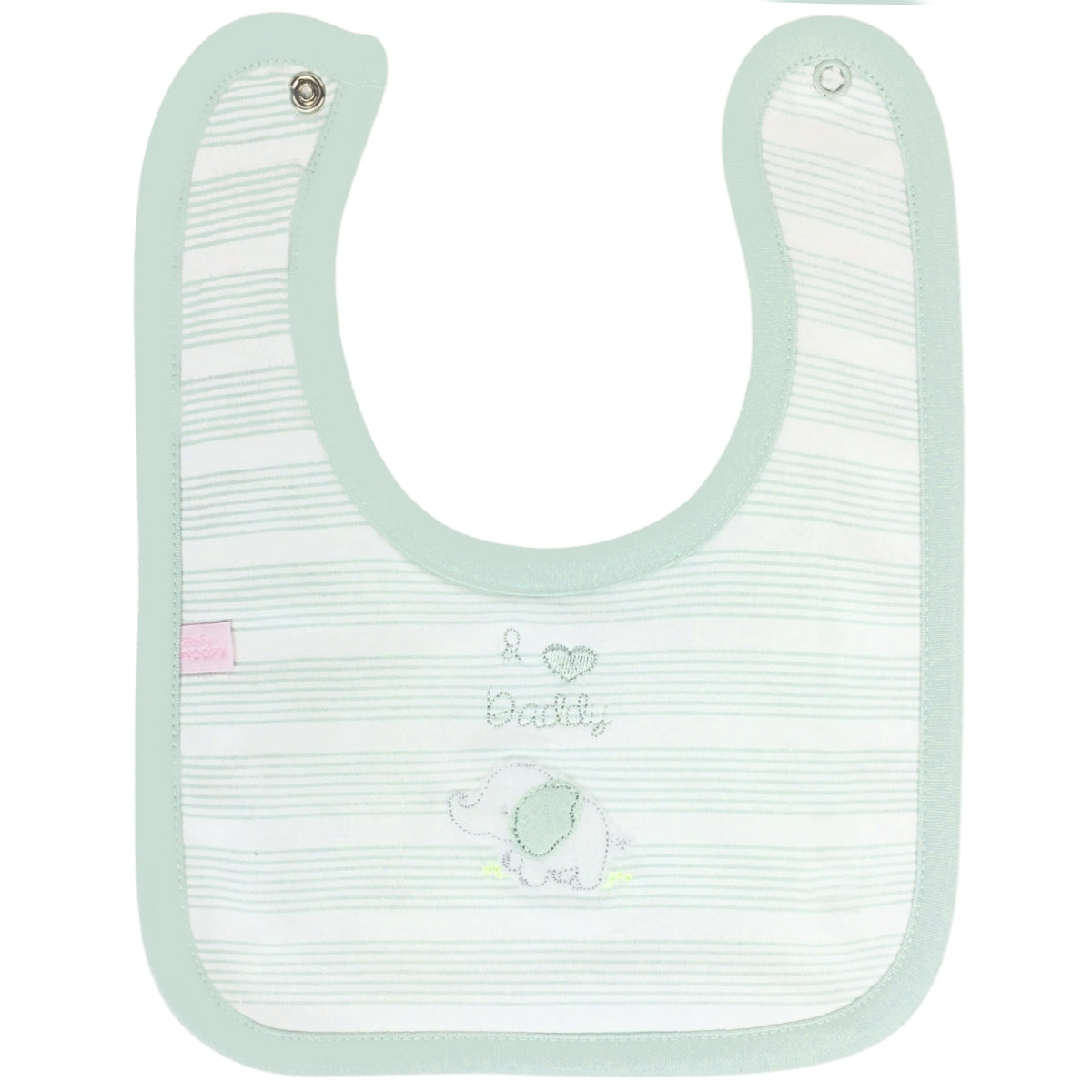 Babero algodon con Broche - W240611