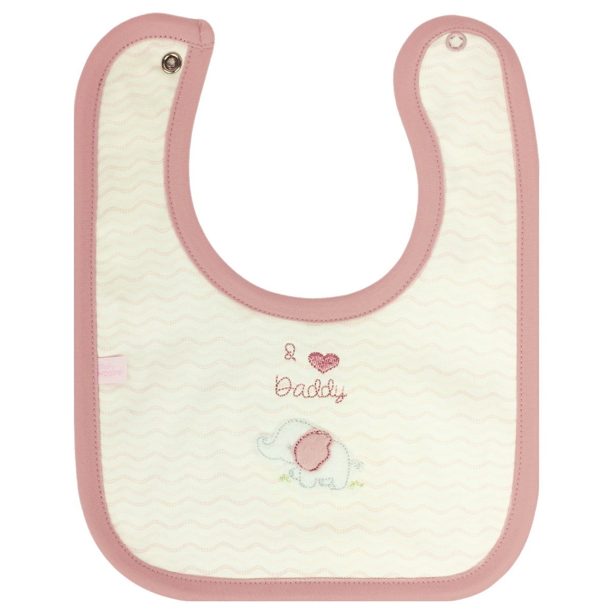 Babero algodon con Broche - W240626