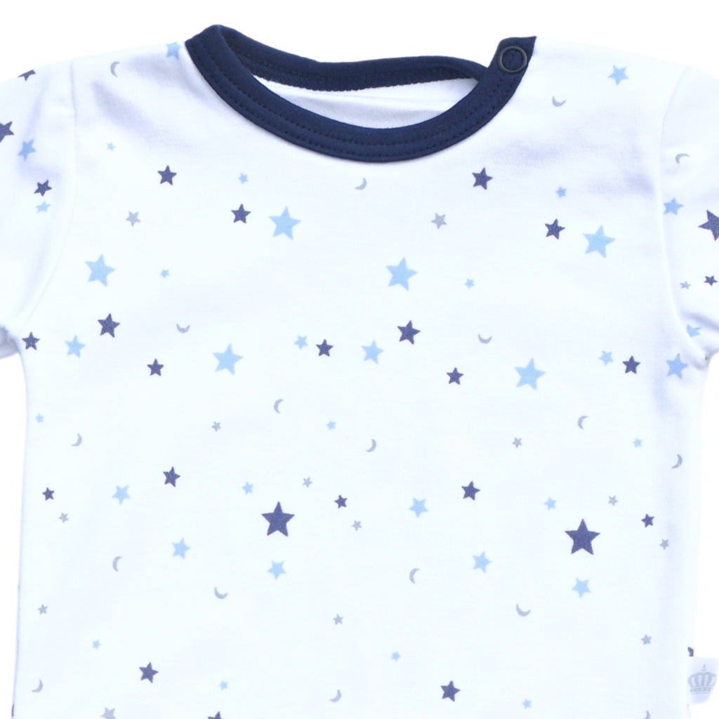 Set 3 piezas manga corta - Estampado Estrellas Azul