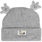 Gorro Bebé - Patita de Oso - Plomo