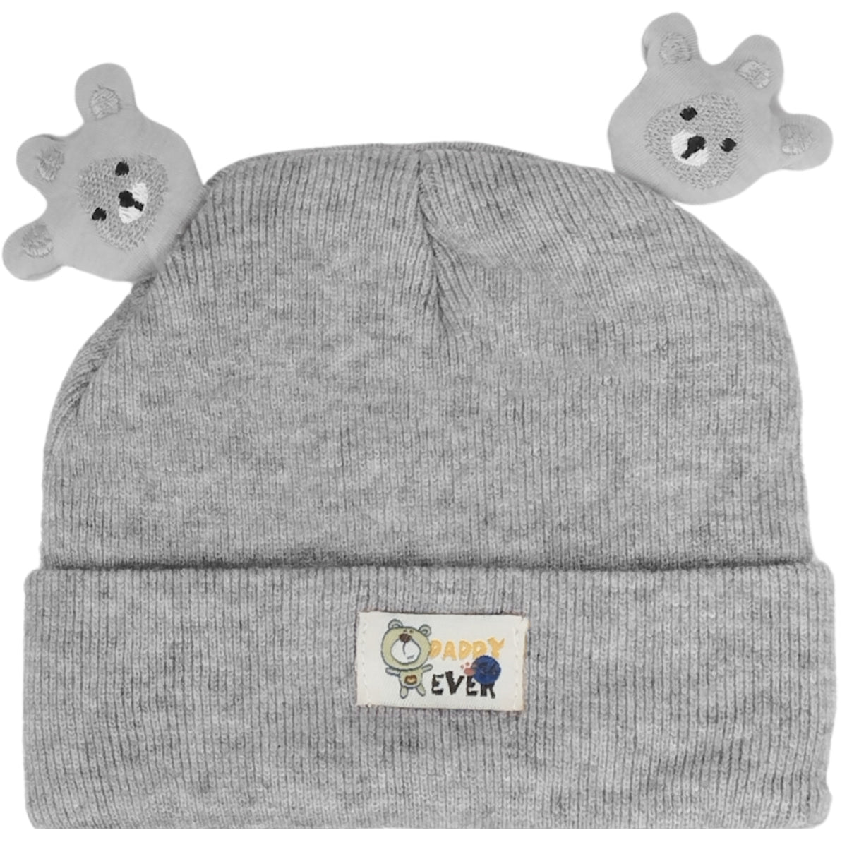 Gorro Bebé - Patita de Oso - Plomo