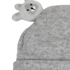 Gorro Bebé - Patita de Oso - Plomo