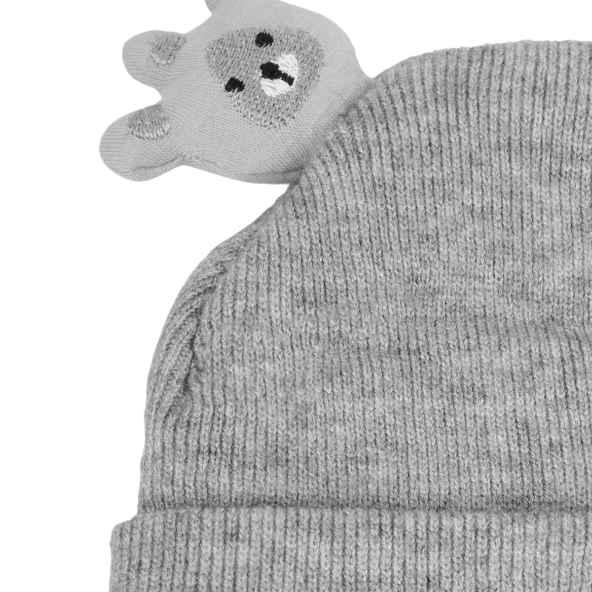 Gorro Bebé - Patita de Oso - Plomo
