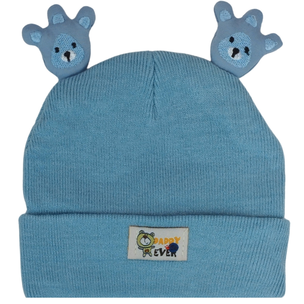 Gorro Bebé - Patita de Oso - Azul