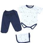 Set 3 piezas manga corta - Estampado Estrellas Azul