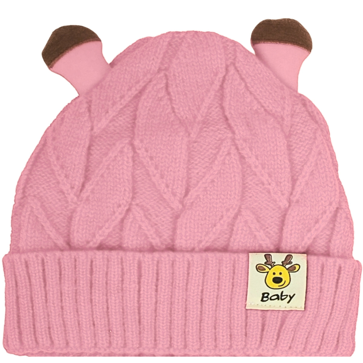 Gorro Bebé - Reno - Rosado