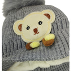 Gorro Bebé - Pompón - Plomo