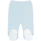 Ajuar Bebe 3 piezas Algodon - Conejitos - Blanco-Celeste