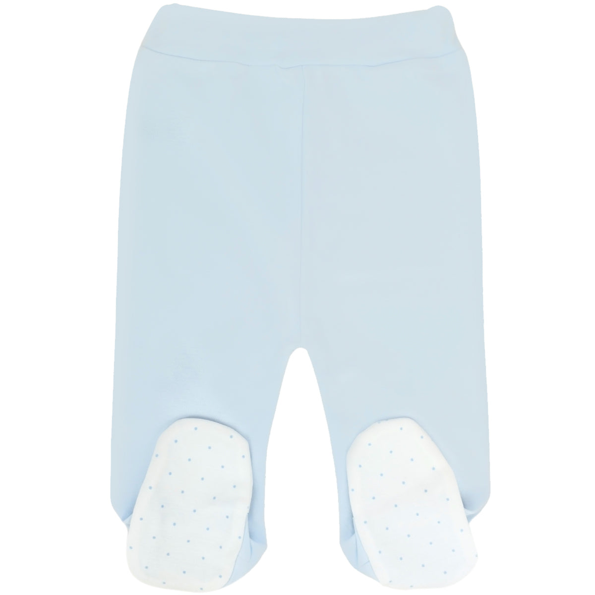 Ajuar Bebe 3 piezas Algodon - Conejitos - Blanco-Celeste