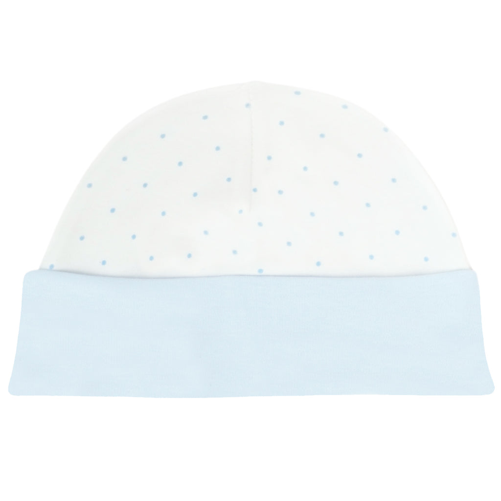 Ajuar Bebe 3 piezas Algodon - Conejitos - Blanco-Celeste