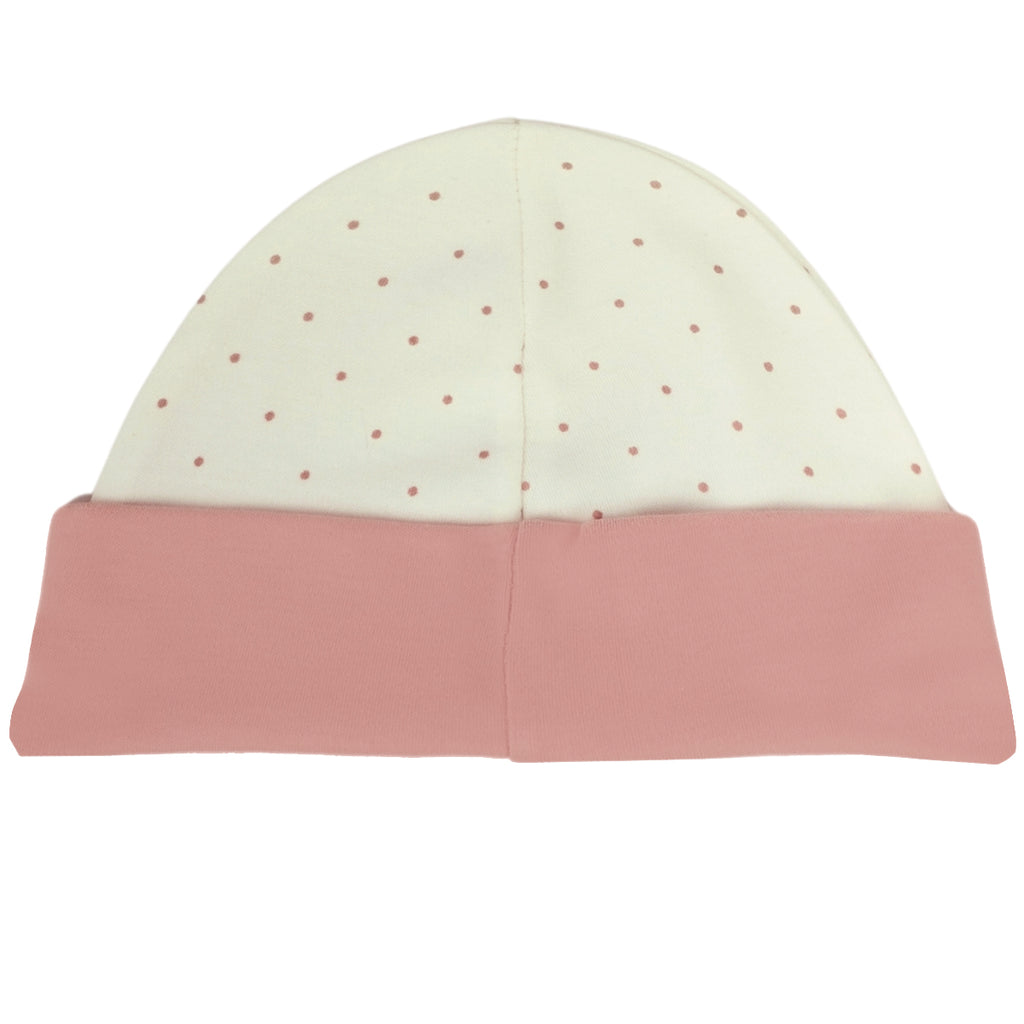 Ajuar Bebe 3 piezas Algodon - Conejitos - Palo Rosa-Crema