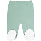 Ajuar Bebe 3 piezas Algodon - Conejitos - Blanco-Verde