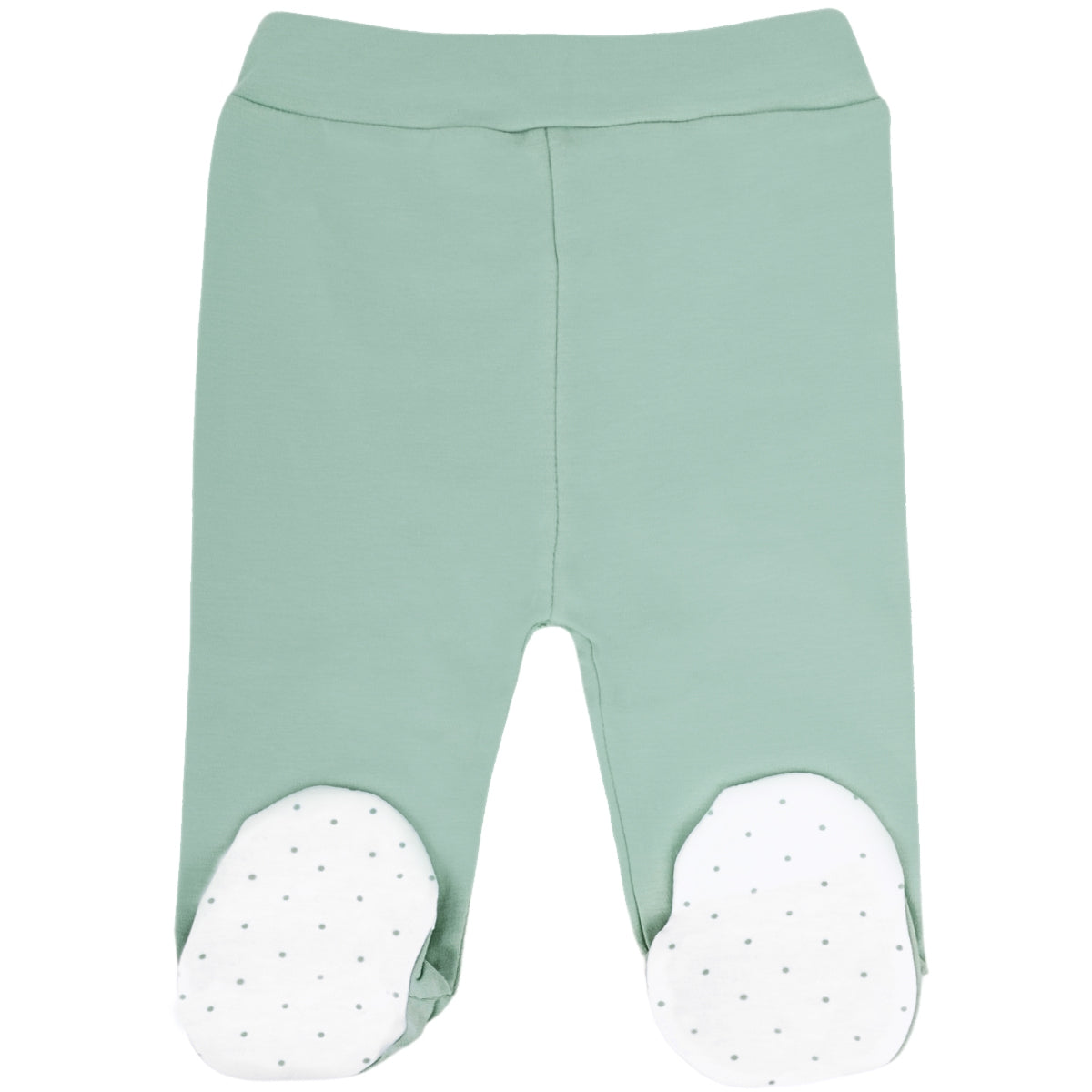 Ajuar Bebe 3 piezas Algodon - Conejitos - Blanco-Verde