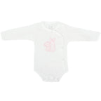 Ajuar Bebe 3 piezas Algodon - Conejitos - Blanco-Rosado