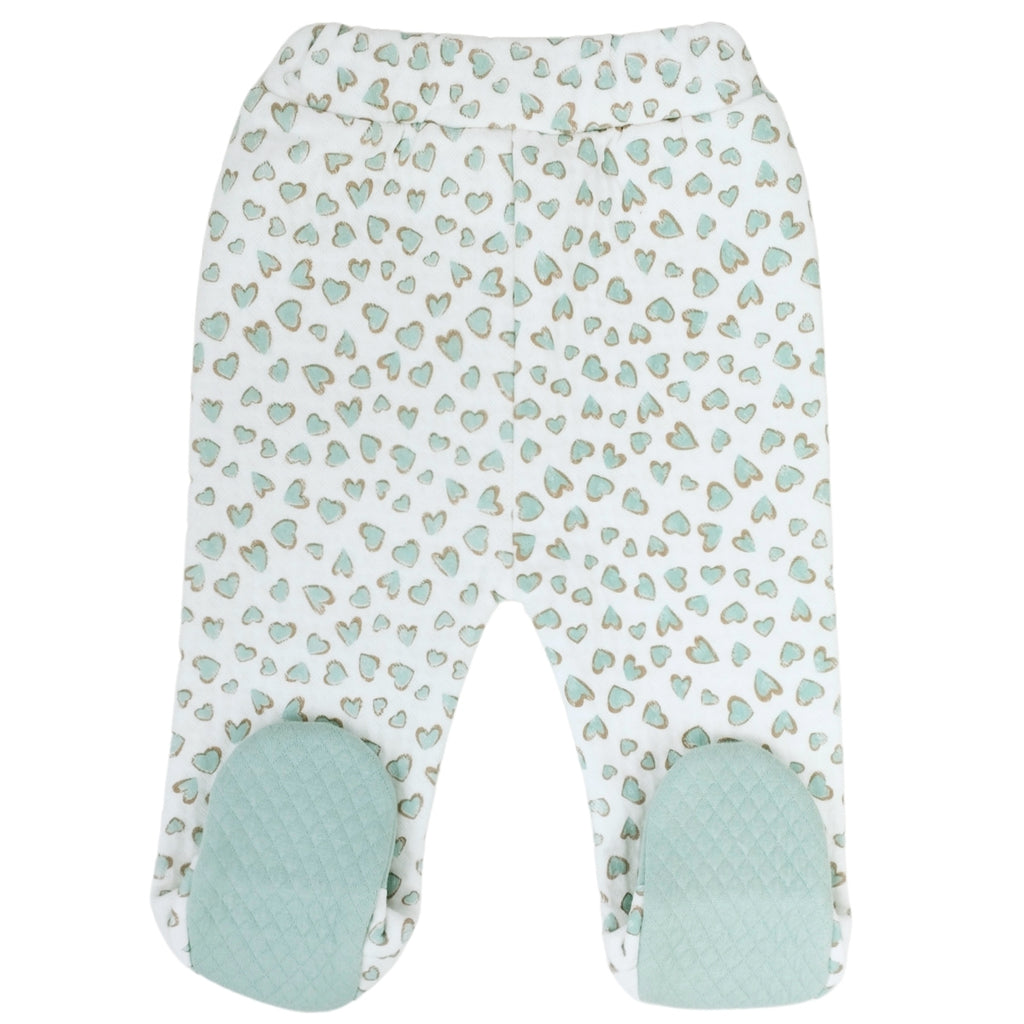 Conjunto Jacquard Osita Corazon - 4 piezas - Verde