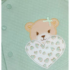 Conjunto Jacquard Osita Corazon - 4 piezas - Verde
