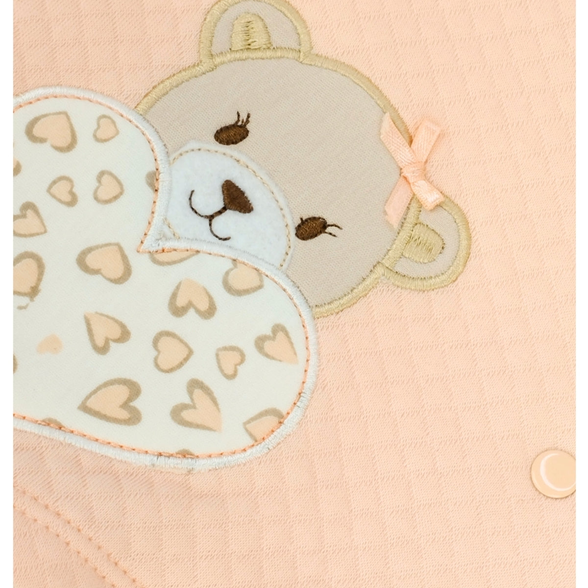 Conjunto Jacquard Osita Corazon - 4 piezas - Melon