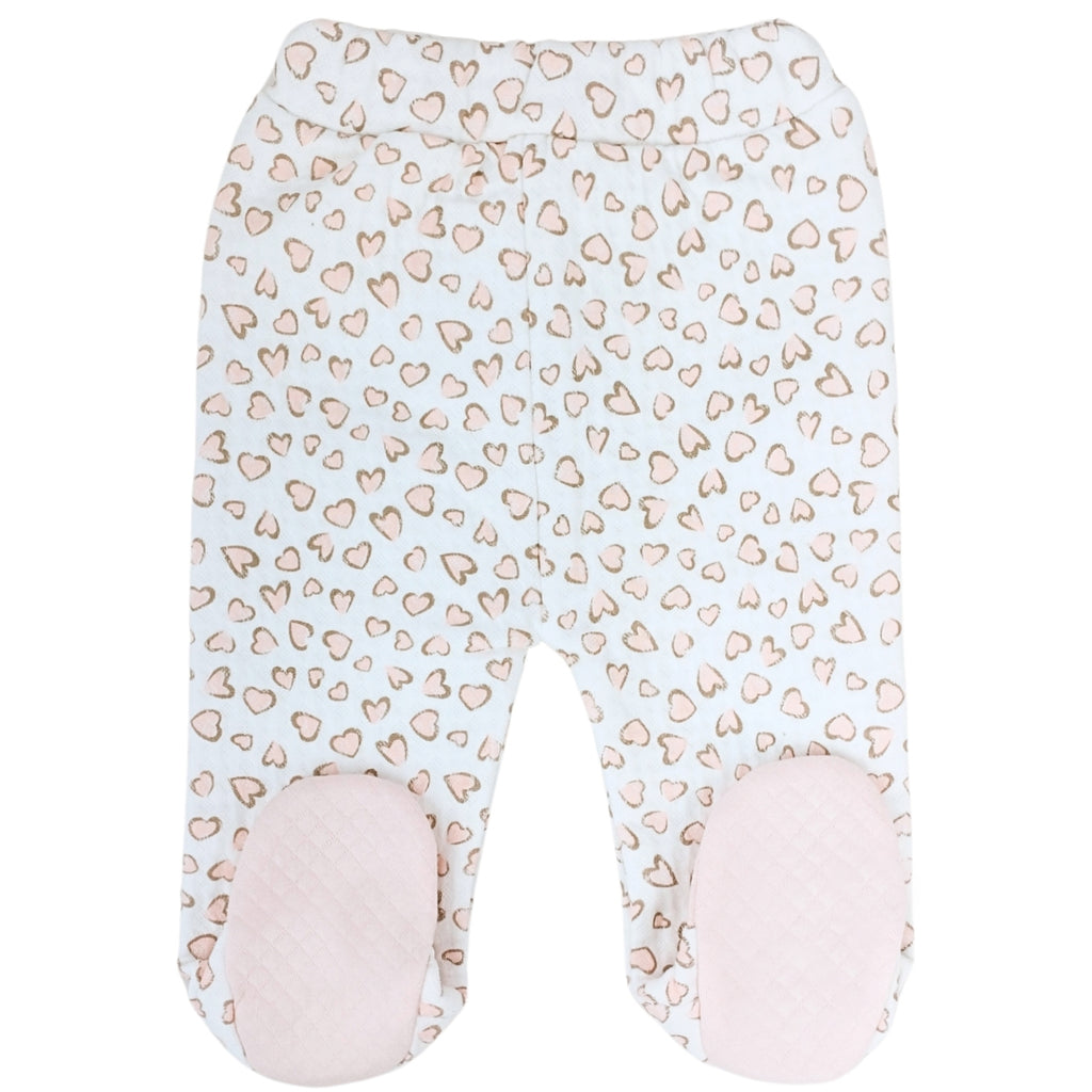Conjunto Jacquard Osita Corazon - 4 piezas - Rosado