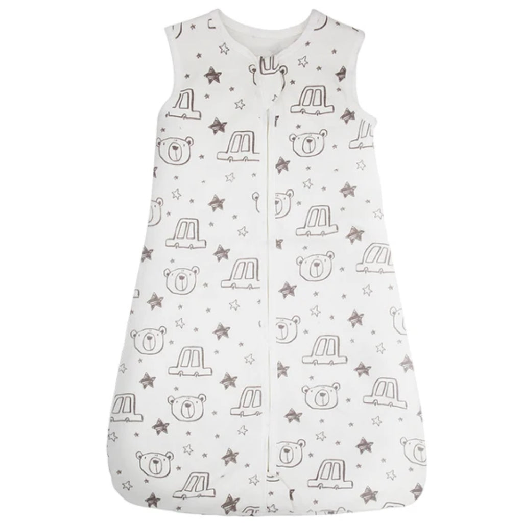 Saco de dormir fino - 100% algodón - Osito y auto
