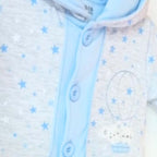 Enterizo acolchado algodon - Estrellas - Celeste