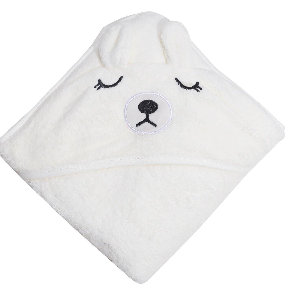 Toalla baño bebé - Osito - Blanco