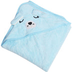 Toalla baño bebé - Perrito - Celeste