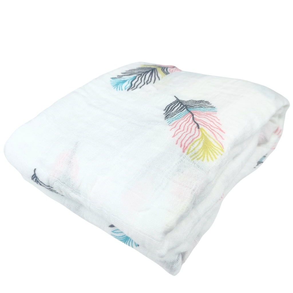 Manta Muselina Bambú - Las Plumas