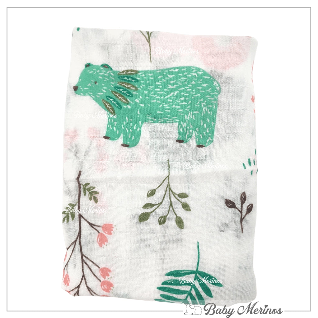 Manta Muselina Bambú - EL Oso Verde