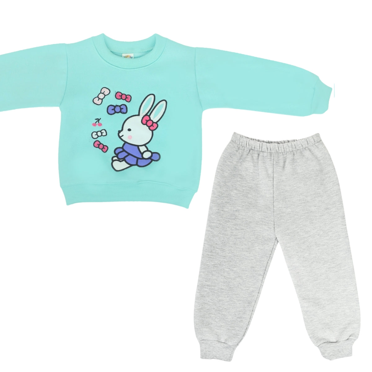 Conjunto Franela reactiva - 2 piezas - Conejita - Verde agua