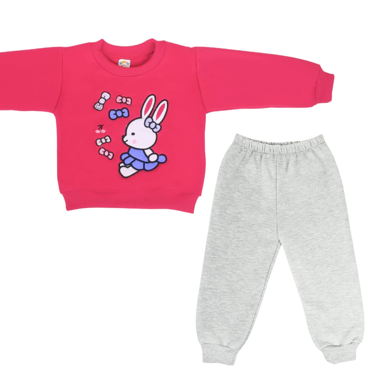 Conjunto Franela reactiva - 2 piezas - Conejita - Fucsia