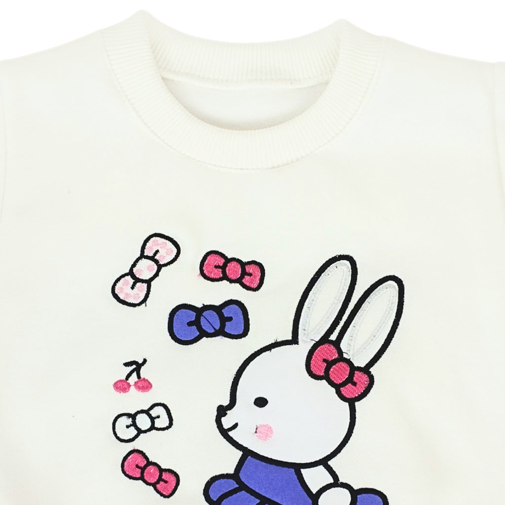 Conjunto Franela reactiva - 2 piezas - Conejita - Blanco