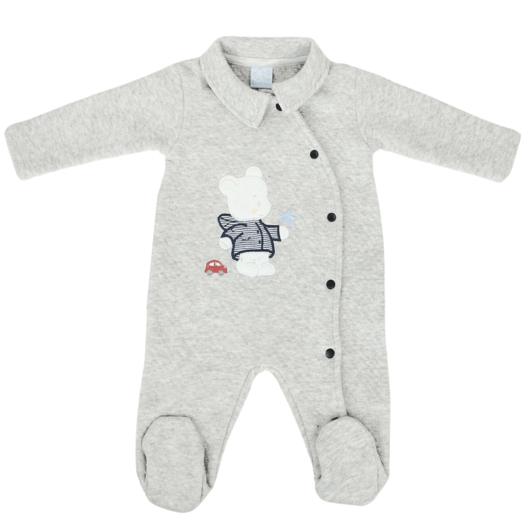 Enterizo jacquard Osito - Plomo