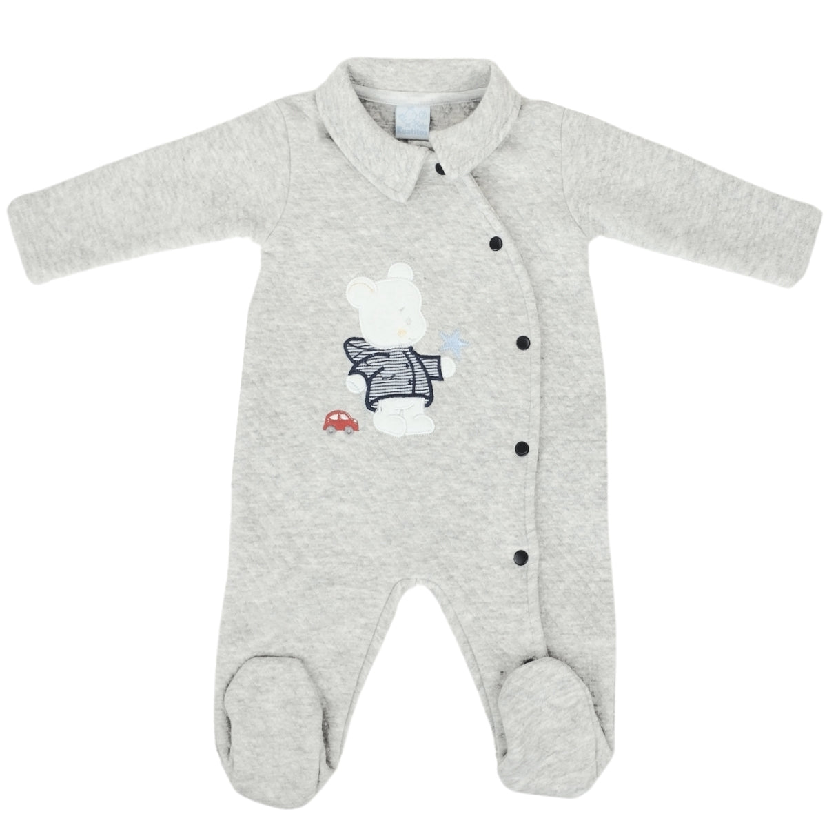 Enterizo jacquard Osito - Plomo