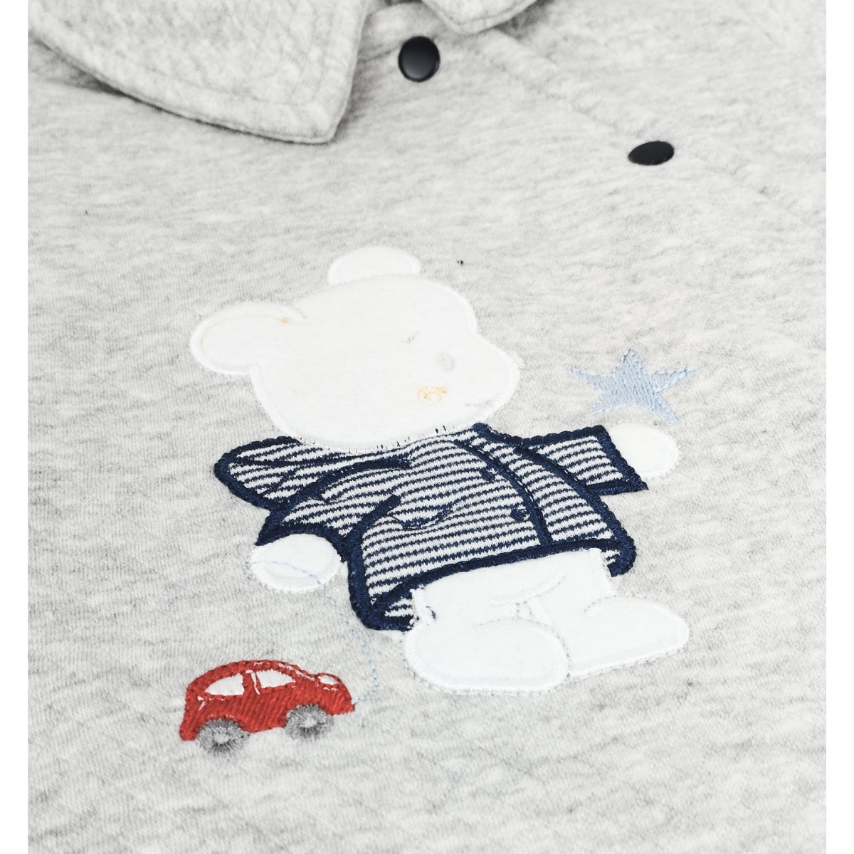 Enterizo jacquard Osito - Plomo