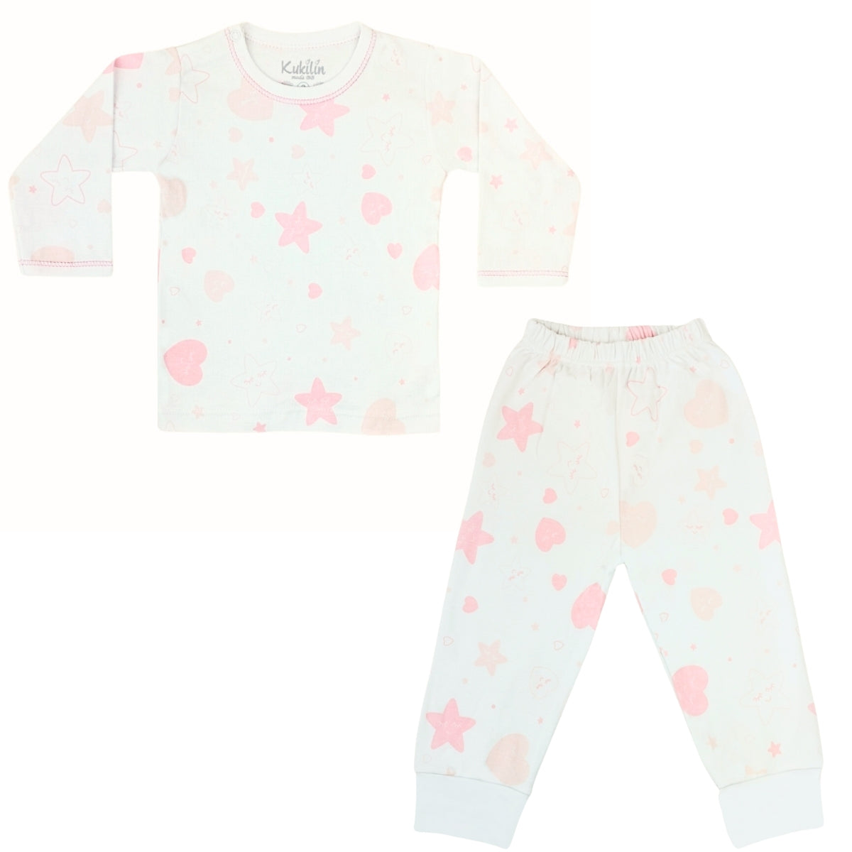 Pijama Bebe Niña - Algodon - Estrellas