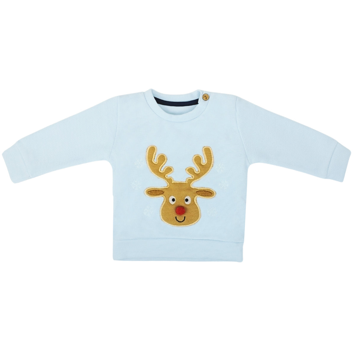 Conjunto Navidad - Reno - Celeste