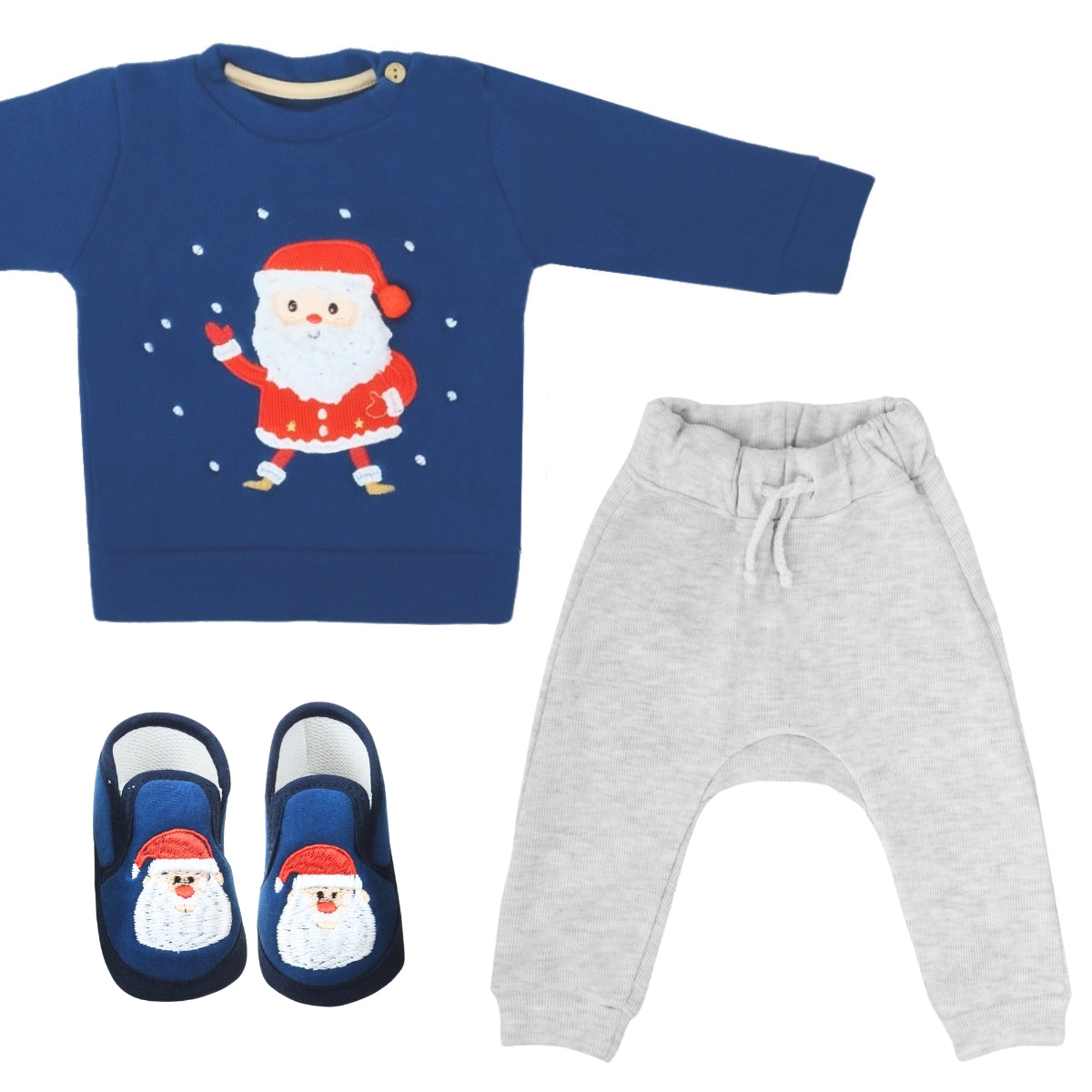 Conjunto Navidad - Papa Noel - Azul