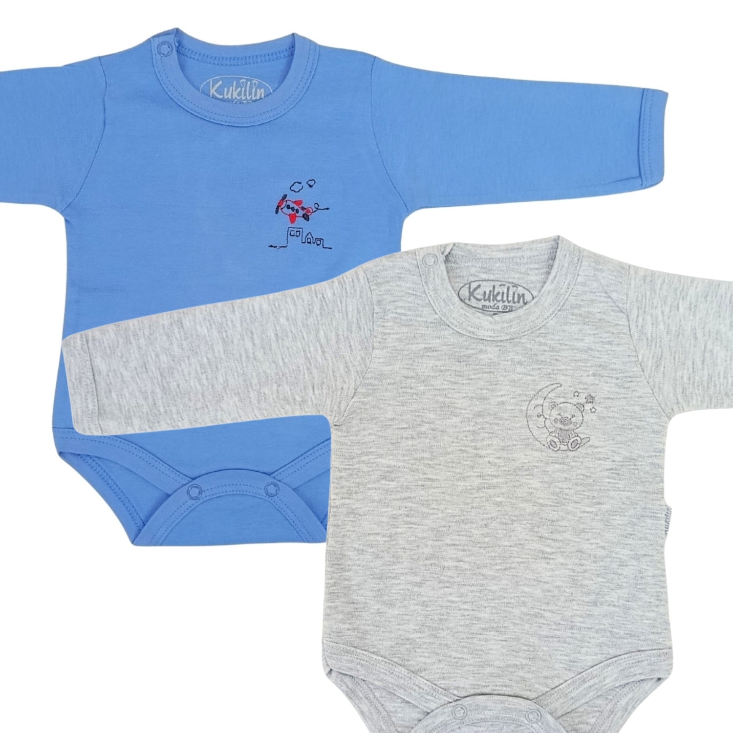 Pack de 2 Bodys de Bebé Manga Larga - N4