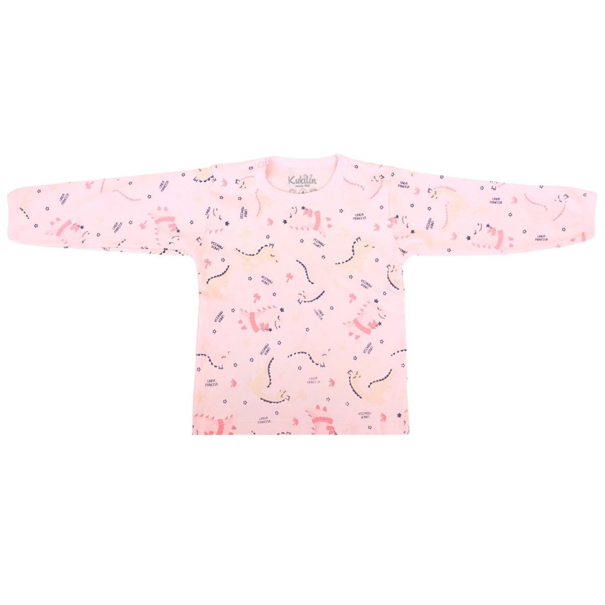 Pijama Bebe Niña - Algodon - Dino Reina Rosado