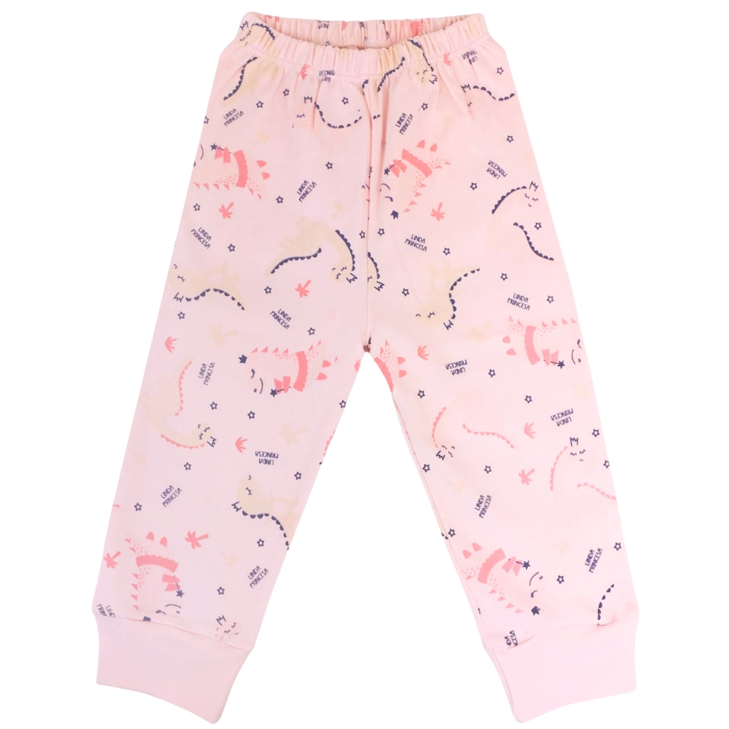 Pijama Bebe Niña - Algodon - Dino Reina Rosado