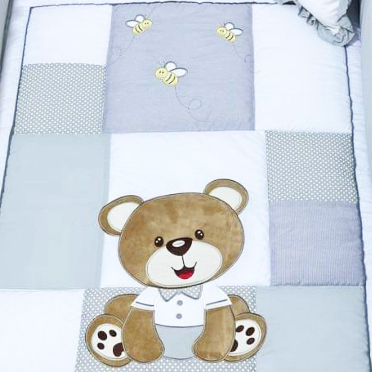 Set de cuna y Protector - Tradición - El Osito - Plomo