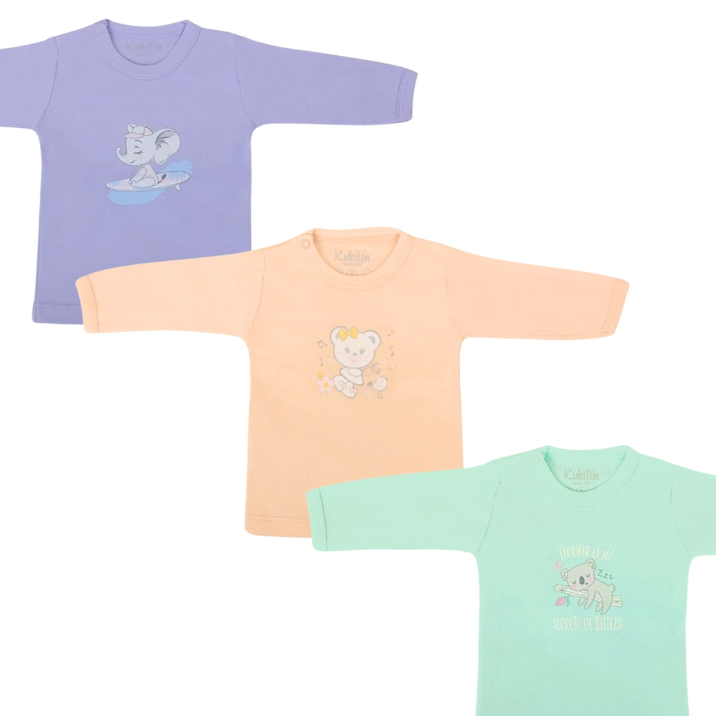 Pack 3 Polos mangas largas M4N02
