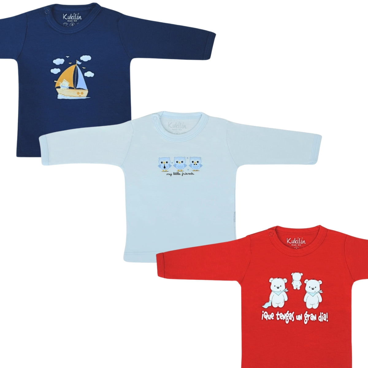 Pack 3 Polos mangas largas H4N01