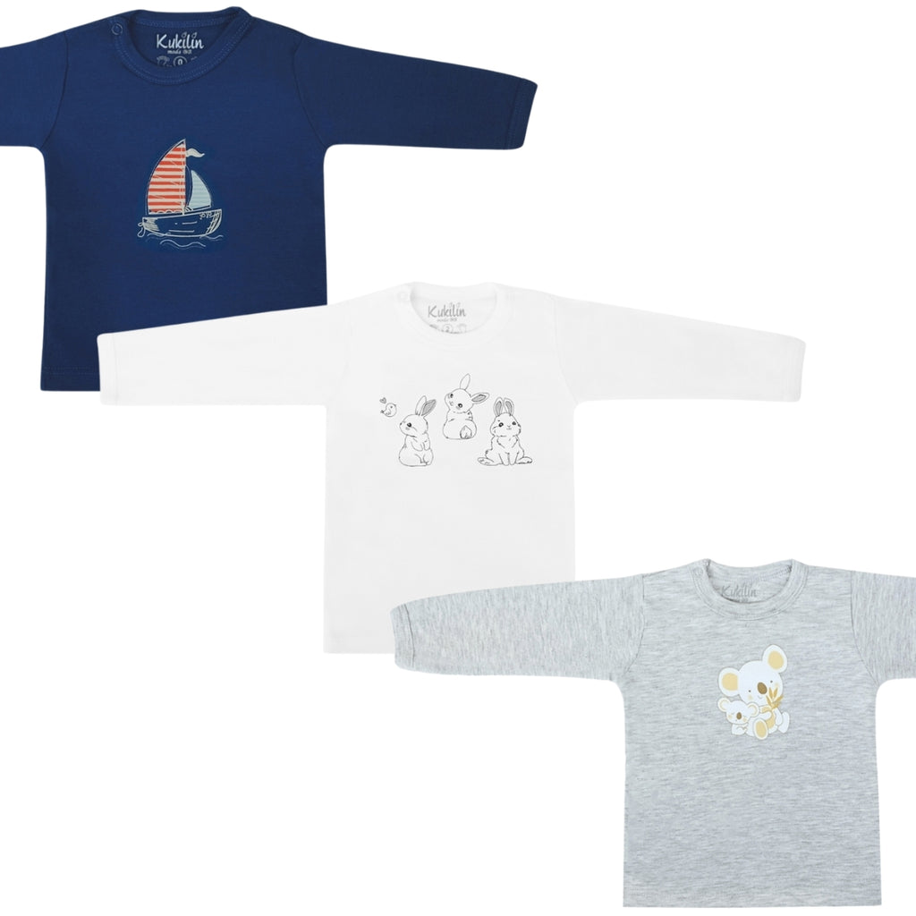 Pack 3 Polos mangas largas H4N08