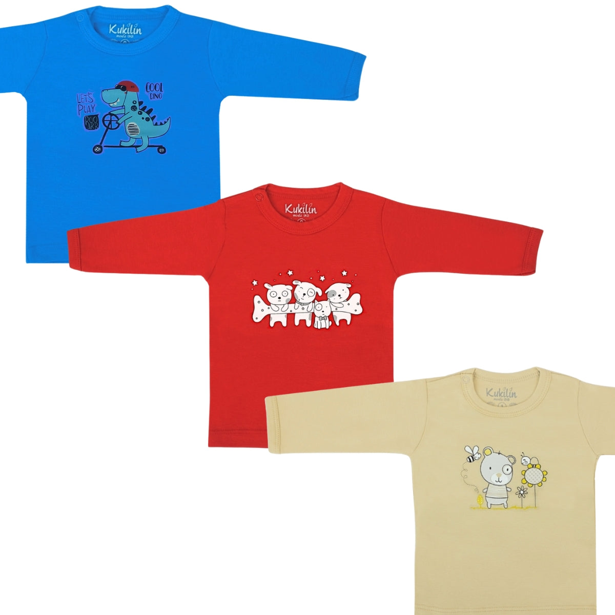 Pack 3 Polos mangas largas H4N09