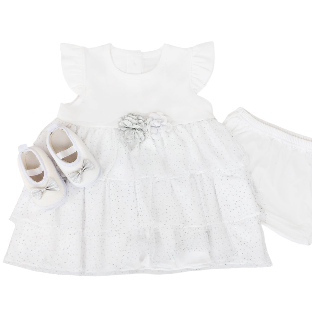 Vestido Reyna Bebe Niña - Blanco