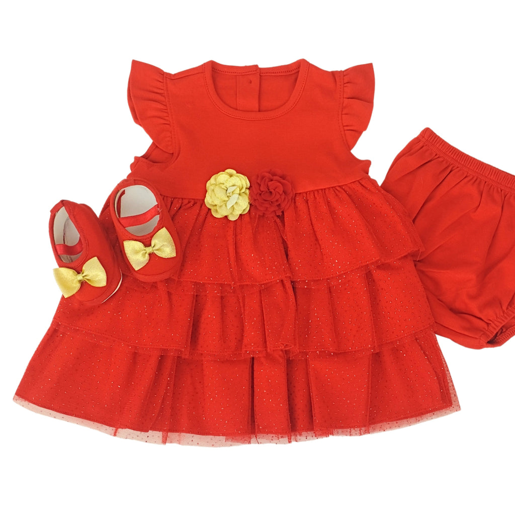 Vestido Reyna Bebe Niña - Rojo