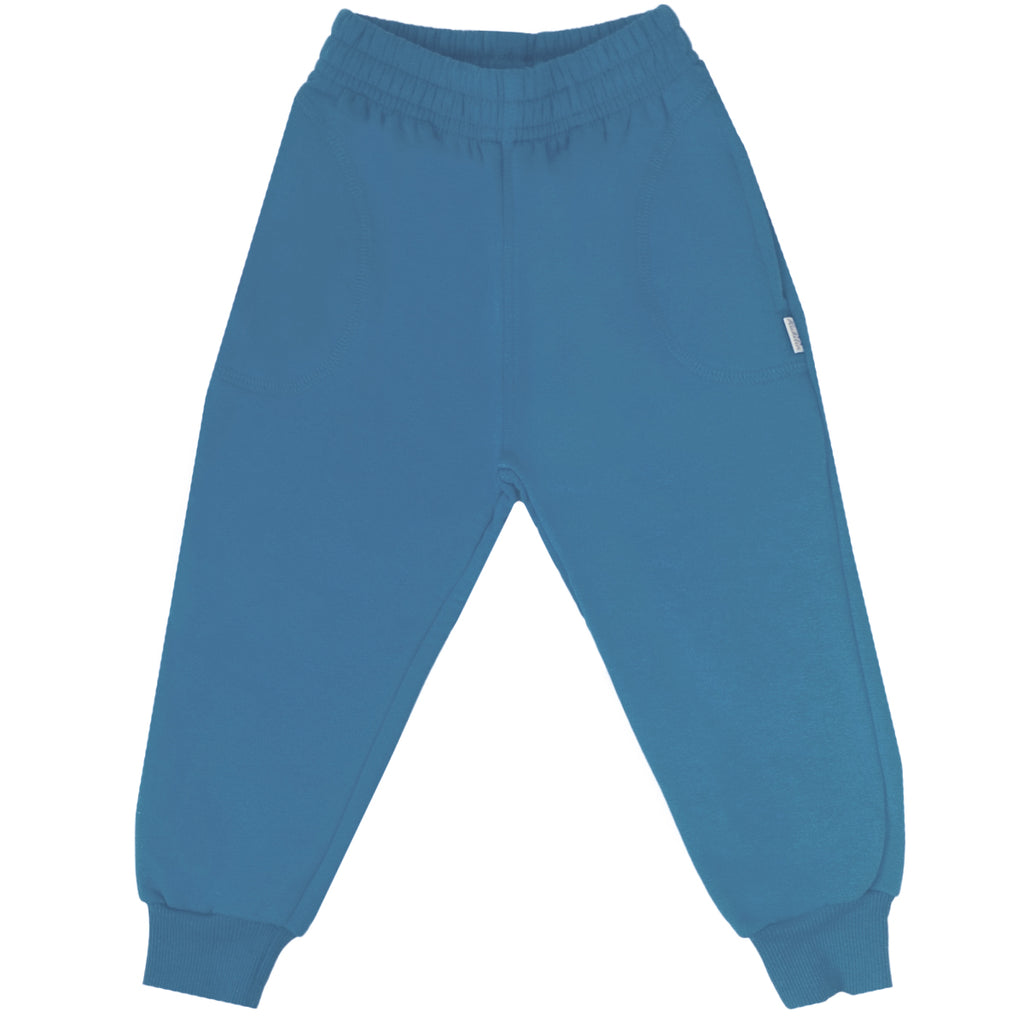 Pantalon Bebé Jogger - French Terry - Azul Acero V2