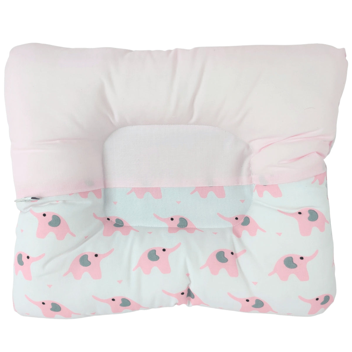 Almohada Anti Cabeza Plana Elefantes / Rosado