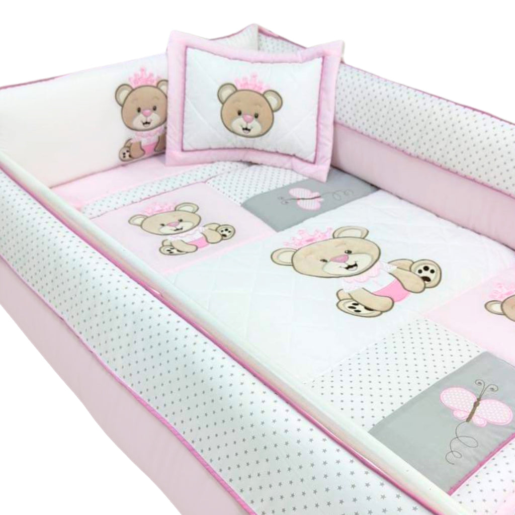 Set de Cuna y 4 protectores - Prestige - Osita Reina